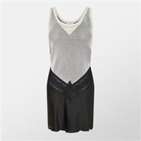 Off White Womens Lace Fishnet Dress Mini - 6 Regular