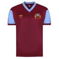 Score Draw Mens Burnley Retro Home Shirt 1990 Adults Licensed V-neck - S Regular