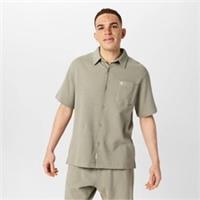 Jack Wills Mens Waffle Shirt Short Sleeve Plain - S Regular