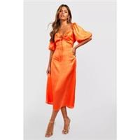 Influence Womens Satin Midi Dress Maxi  8 Regular