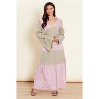 Influence Womens Plng Nk Maxi Dress - 12 Regular