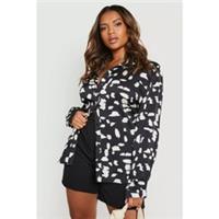 Influence Womens Satin Shirt Long Sleeve Patterned  12 Regular