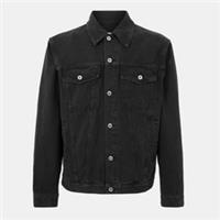 Off White Mens Embroidered Skate Jacket Outerwear Long Sleeve Varsity Denim - S Regular