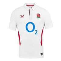 Castore Mens England Rugby Home Classic Shirt 2025 Adults Short Sleeve Collared - S Regular