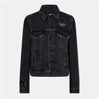 Off White Womens Meteor Jacket Outerwear Long Sleeve Denim - 6 Regular