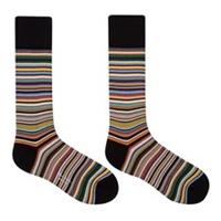 Paul Smith Mens Multi Stripe Socks Crew Cotton - One Size Regular