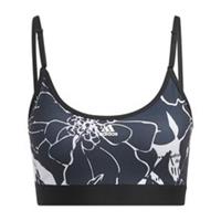 adidas Womens Flower Print Low Impact Sports Bra Training Fitness Gym Crop Top - 2XSC Regular