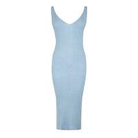 Jack Wills Womens V Neck Midi Dress Knitted - 6 Regular