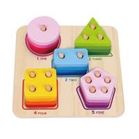 Tooky Toys Unisex Geometric Block Sorter Babies Pre-school Toy