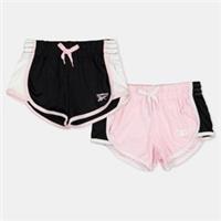 Reebok Kids 2 Pack Black Short Baby Jersey Shorts - 3-4 Years Regular