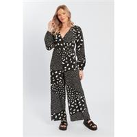 Influence Womens V Neck Jumpsuit - 12 Regular