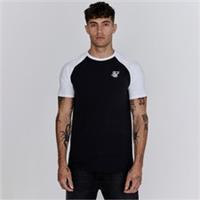 SikSilk Mens Raglan T-shirt Regular Fit - S Regular