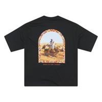 Rose London Mens Camel T-shirt Short Sleeve Oversized Cotton - S Regular