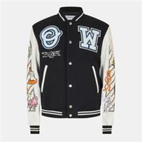 Off White Mens Varsity Jacket Outerwear - M Regular