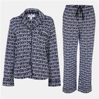 DKNY Womens Logo Pyjamas Set Long Sleeve Pyjama - 10 Regular