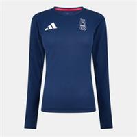 adidas Womens Nc Pl Lst Pe Long Sleeve Sports Training Fitness Gym Performance - 10 Regular