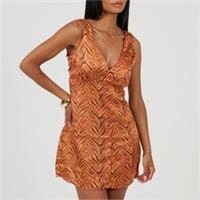 Brave Soul Womens Abstract Dress Wrap - 10 Regular