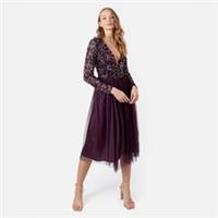 Maya Deluxe Womens De Wp Midi Maxi Dress - 6 Regular