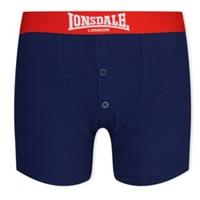 Lonsdale Kids 2 Pack Boxers Junior Boys Elasticated Waistband Underwear Shorts - Not specified Regular