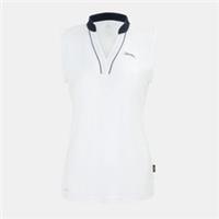 Slazenger Womens Sleeveless Polo Shirt Performance Tee Top Lightweight Button - 12 (M) Regular