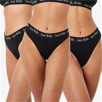 Jack Wills Womens Deptford Multipack Thong 3 Pack Briefs - 12 Regular