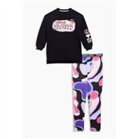 Be You Girls Graffiti Longline Sweatshirt and Legging Set Top Sets - 10-11 Yrs Regular