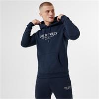 Jack Wills Batsford Graphic Logo Hoodie Mens Gents OTH Hoody Hooded Top Regular - S Regular