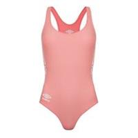 Umbro Womens Taped Rcerbck One Piece Pool Beach Swimsuit Swimwear - 8 Regular