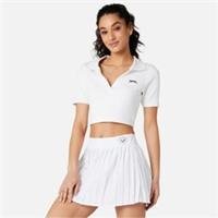 Slazenger Womens Cropped Polo Shirt Top Short Sleeve Collared - 10 Regular