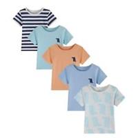 Hello World Boys Baby Boy Essential Pack Of 5 T-Shirt Clothing Sets - 12-18 Mnth Regular