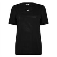 Reebok Womens Burnout T-Shirt Gym Top Short Sleeve Sports Training Fitness - 4-6 Regular