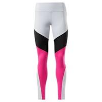 Reebok Womens Colorblock 2 Leggings Activewear Training Sports Bottoms female - S/S Regular