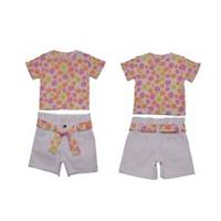 Be You Kids Older Girl Vacay Top and Denim Short Set Clothing Sets - 6-7 Years Regular