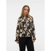 Vero Moda Womens Ls Frll Shrt Patterned Shirt - Long Sleeve - 8 Regular