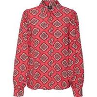 Vero Moda Womens Ls Lace Shrt Patterned Shirt - Long Sleeve - 14 Regular