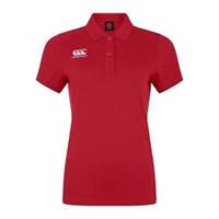 Canterbury Womens Club Dry Polo Shirt Top Short Sleeve Sports Training Fitness - 6 Regular