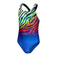 Speedo Kids Digi Plmt 1pc One Piece Pool Beach Swimsuit Swimwear - 9-10 Years Regular