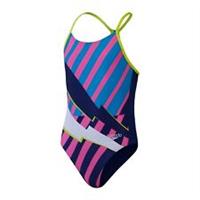 Speedo Kids Plmt Lline1pc One Piece Pool Beach Swimsuit Swimwear - 11-12 Years Regular