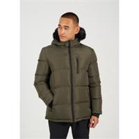 Brave Soul Mens Jacket Outerwear With Fur Trim Hood Puffer Lightweight - S Regular