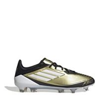 Adidas Kids F50 Messi Firm Ground Football Boots Juniors Lightweight Lace Up