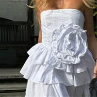 Collective The Label Womens White Frill Layered Mini Dress - 12 Regular