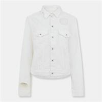 Off White Womens Meteor Jacket Outerwear Long Sleeve Denim - 8 Regular