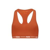 Puma Womens Racer Back Top Low Impact Sports Bra Training Fitness Gym Coreop - 8 Regular