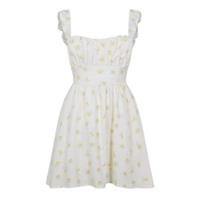 Jack Wills Womens Patterned Tie Back Dress Strappy Mini Sweetheart - 12 Regular