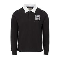 KooGa Mens Vintage Long Sleeve Rugby Shirt Collared Cotton - S Regular