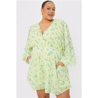 In The Style Womens Curve Wrap Playsuit Romper Jumpsuit Long Sleeve - 26 Regular