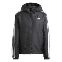 adidas Womens 3 Stripe Essential Hooded Jacket Outerwear Long Sleeve Lightweight - 4-6 Regular
