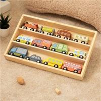 Tooky Toys Unisex Wooden Vehicle Playset Pre-school Toy
