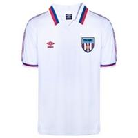 Score Draw Mens Sunderland Retro Away Shirt 1980 Adults Short Sleeve Collared - M Regular