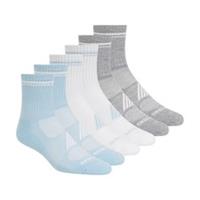 Skechers Womens 6pktl Crew Socks - Ladies 3-7 Regular